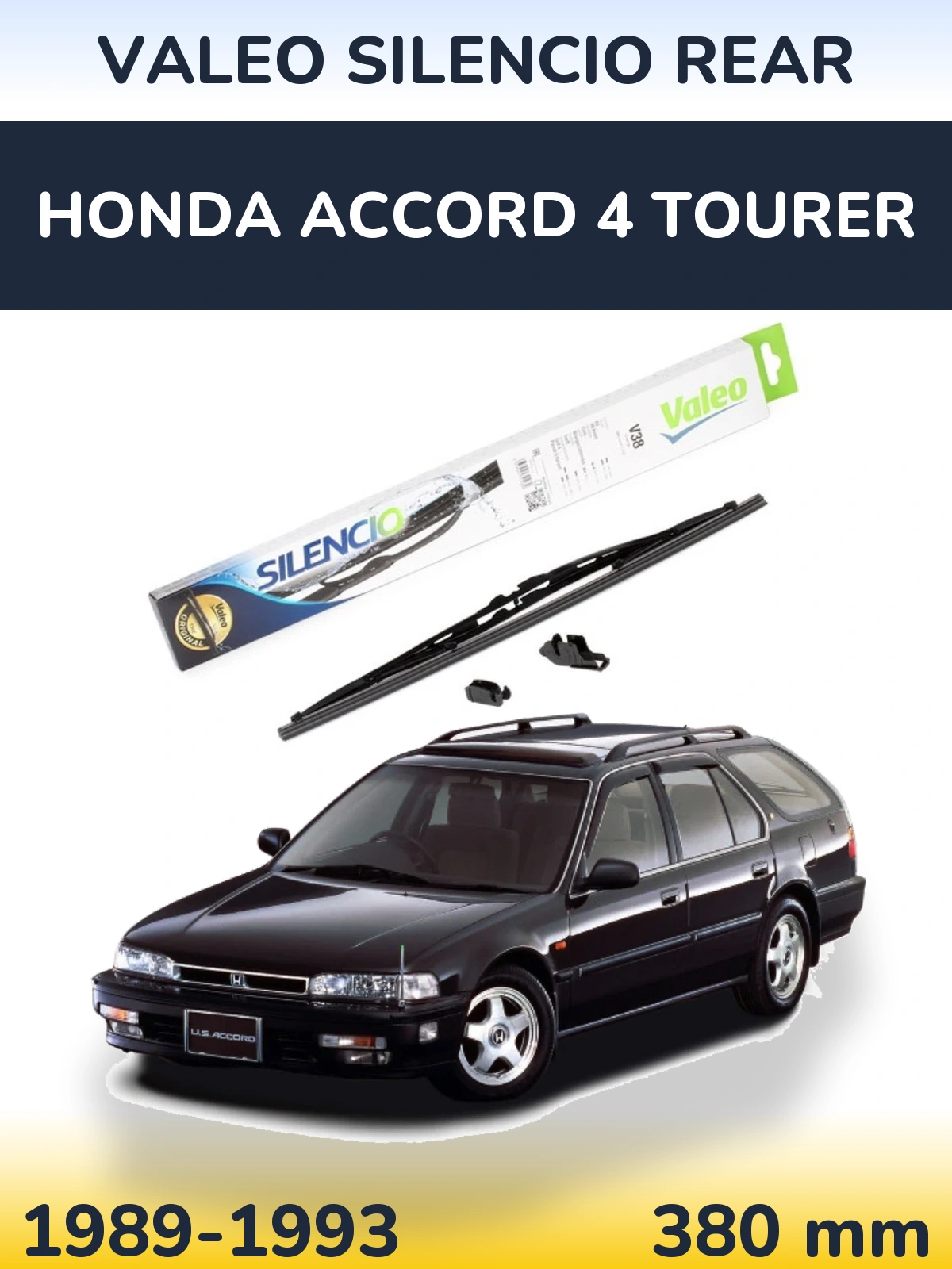 Задний дворник Valeo Silencio Rear 380 мм для Honda Accord 4 Tourer 1989-1993