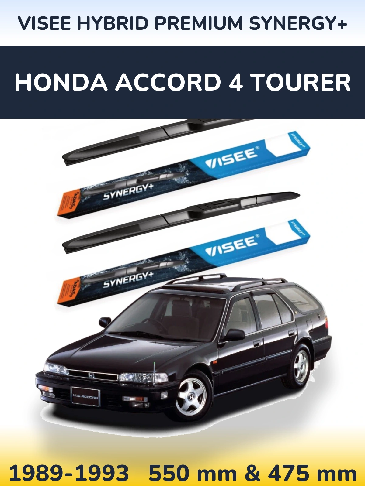 Torkarblad VISEE HYBRID PREMIUM SYNERGY+ för Honda Accord 4 Tourer