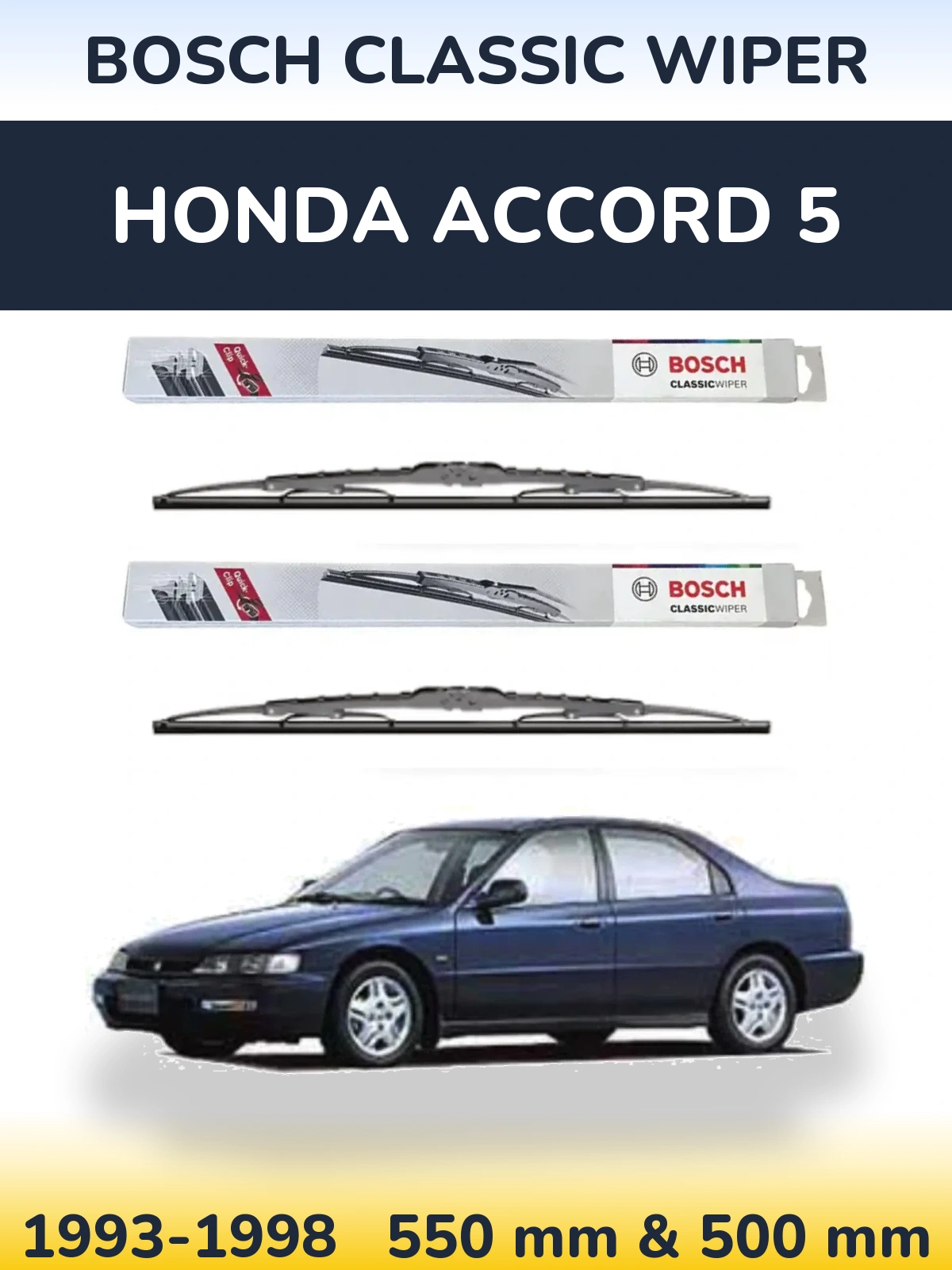 Torkarblad BOSCH Classic Wiper för Honda Accord 5