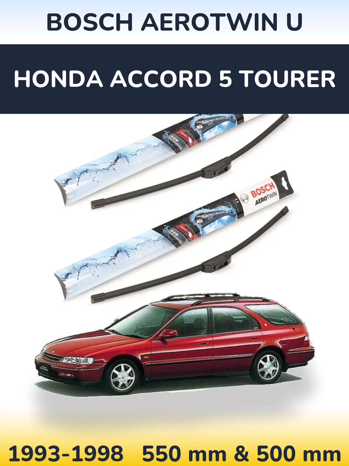 Torkarblad BOSCH AeroTwin U för Honda Accord 5 Tourer