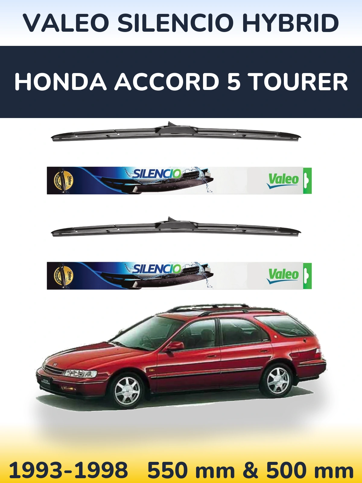 Torkarblad Valeo Silencio Hybrid för Honda Accord 5 Tourer