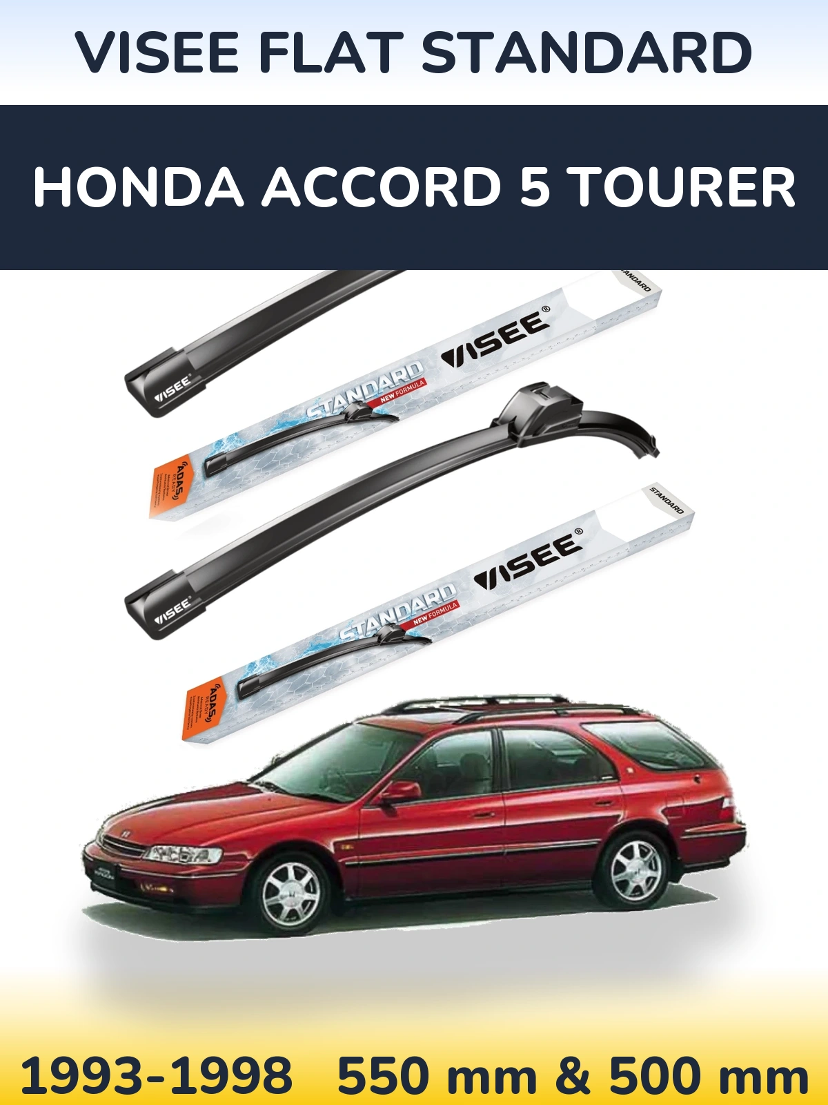 Torkarblad VISEE FLAT STANDARD för Honda Accord 5 Tourer