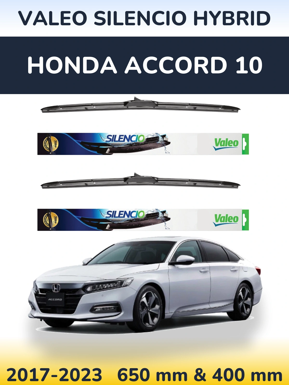Torkarblad Valeo Silencio Hybrid för Honda Accord 10