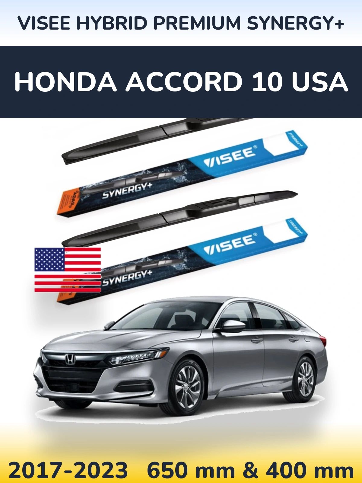 Torkarblad VISEE HYBRID PREMIUM SYNERGY+ för Honda Accord 10 USA
