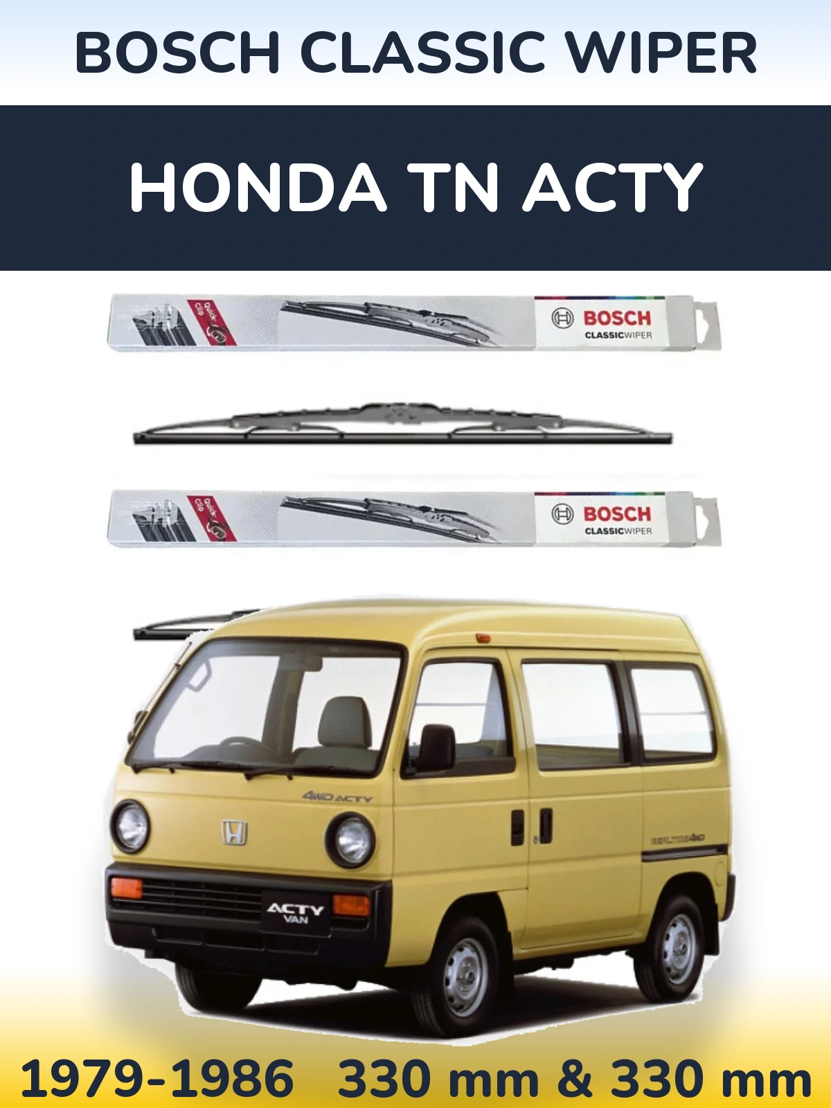 Torkarblad BOSCH Classic Wiper för Honda TN Acty