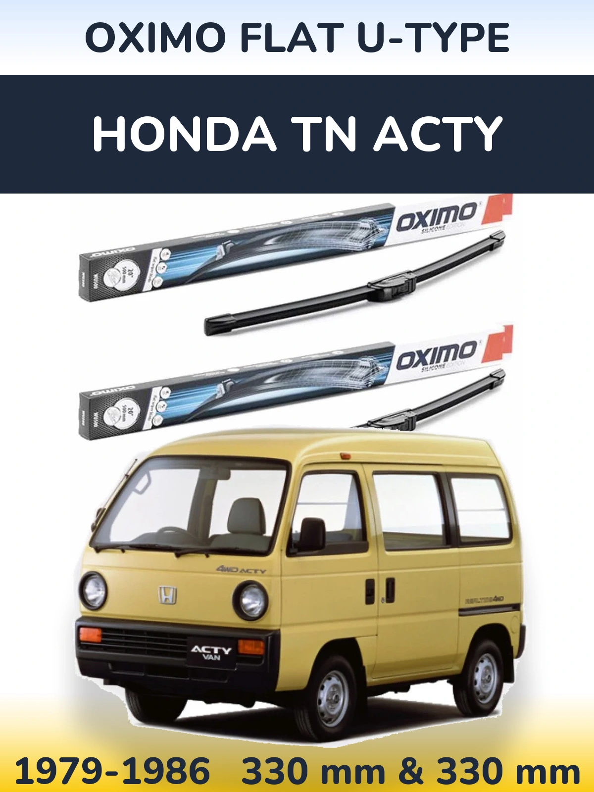 Torkarblad Oximo Flat U-type för Honda TN Acty