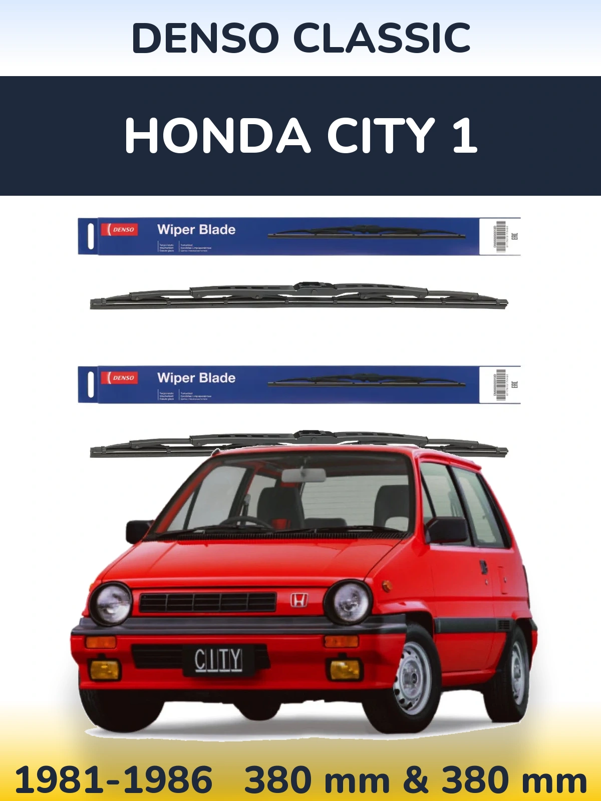 Torkarblad Denso Classic för Honda City 1