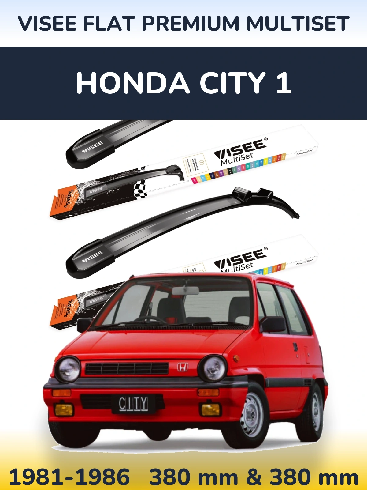 Torkarblad VISEE FLAT PREMIUM MultiSet för Honda City 1