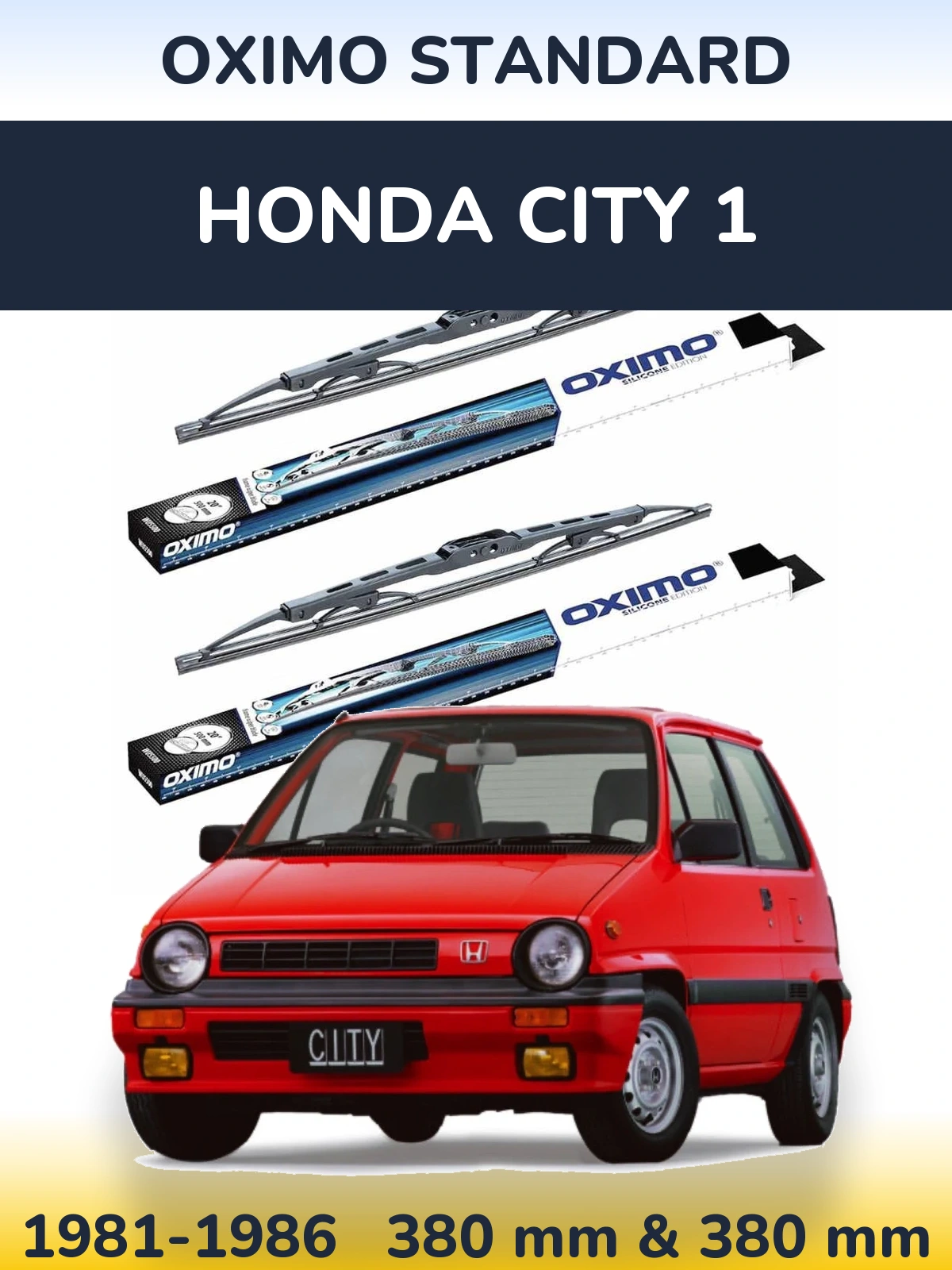 Torkarblad Oximo Standard för Honda City 1