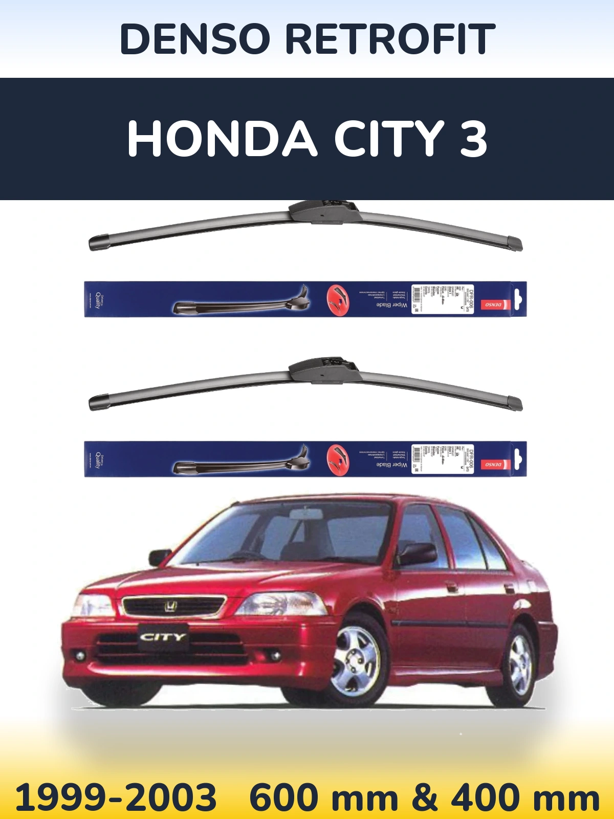 Torkarblad Denso Retrofit för Honda City 3