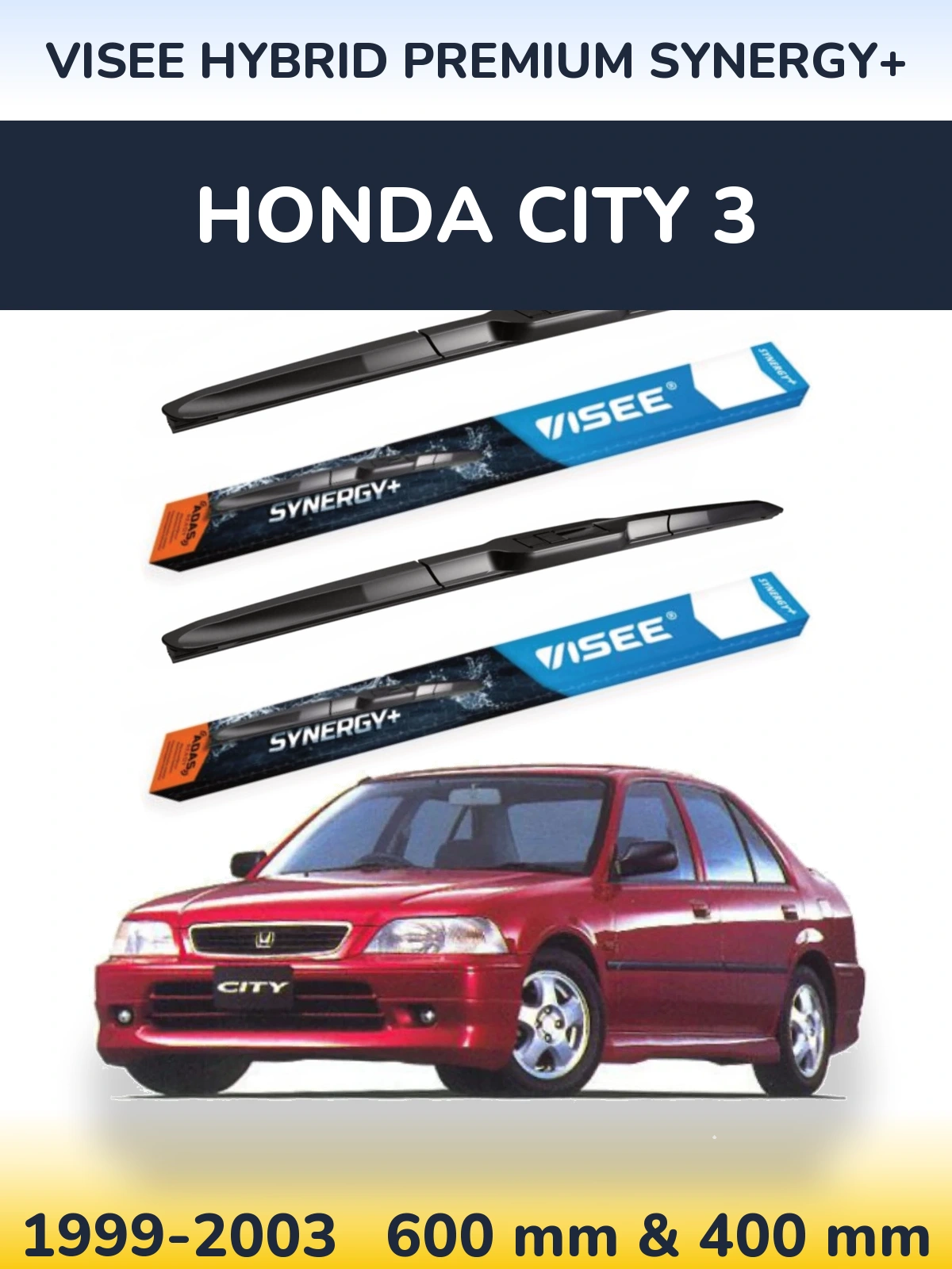 Torkarblad VISEE HYBRID PREMIUM SYNERGY+ för Honda City 3