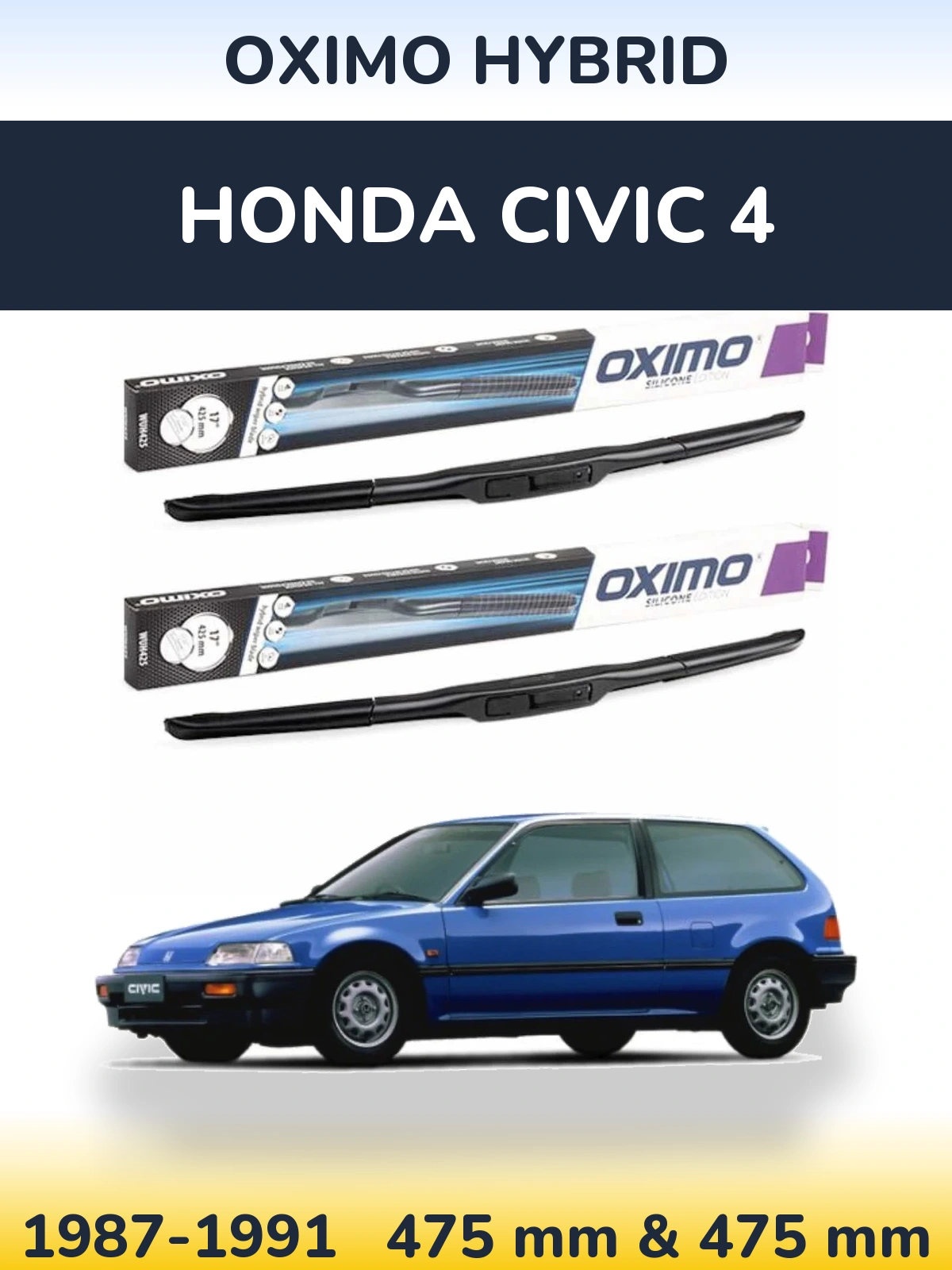 Torkarblad Oximo Hybrid för Honda Civic 4