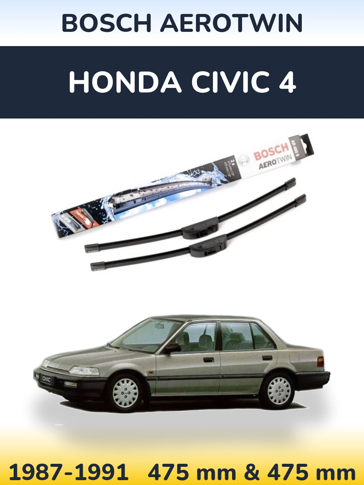Torkarblad BOSCH AeroTwin för Honda Civic 4