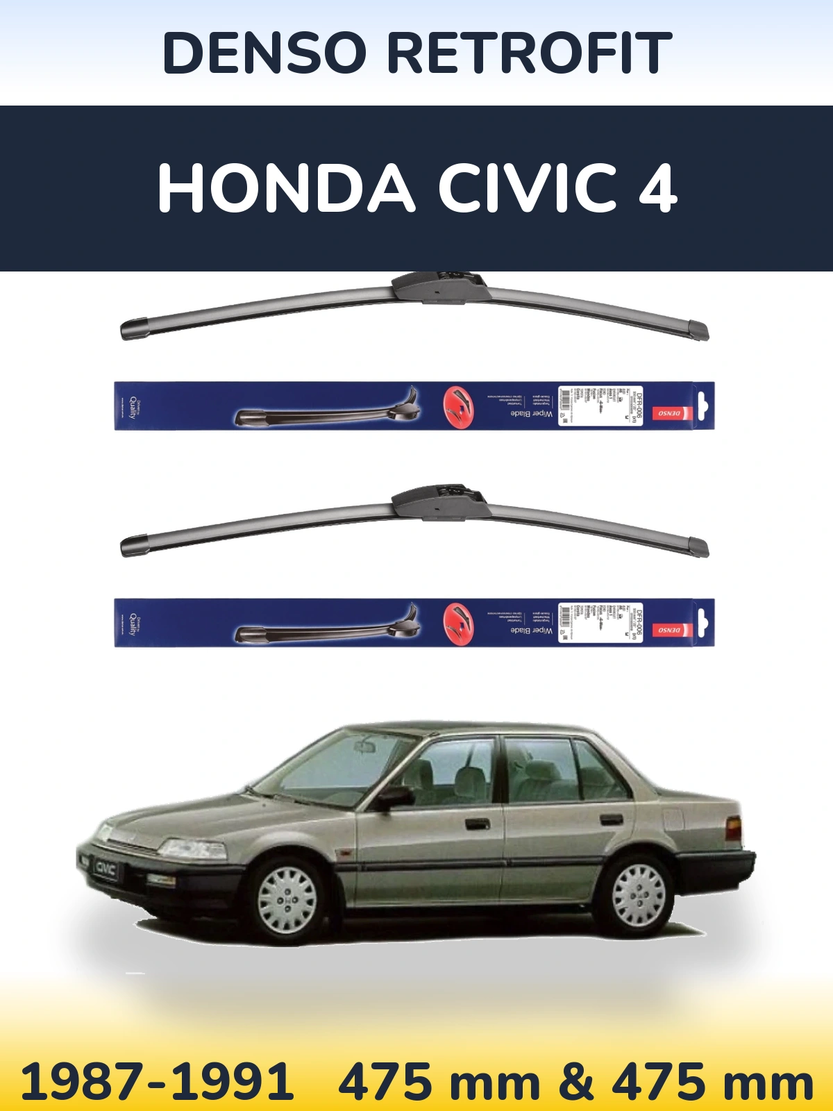 Torkarblad Denso Retrofit för Honda Civic 4