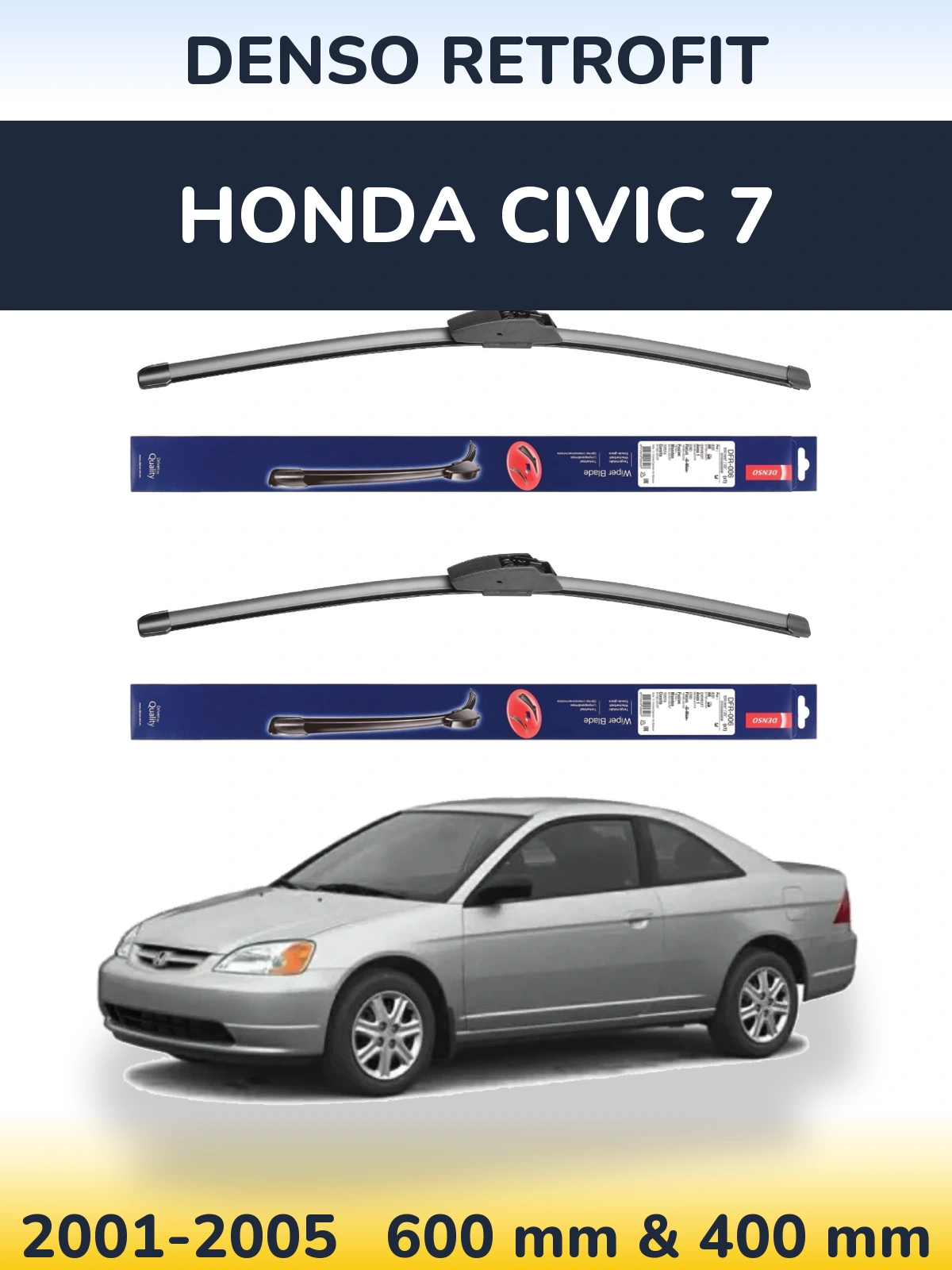 Torkarblad Denso Retrofit för Honda Civic 7