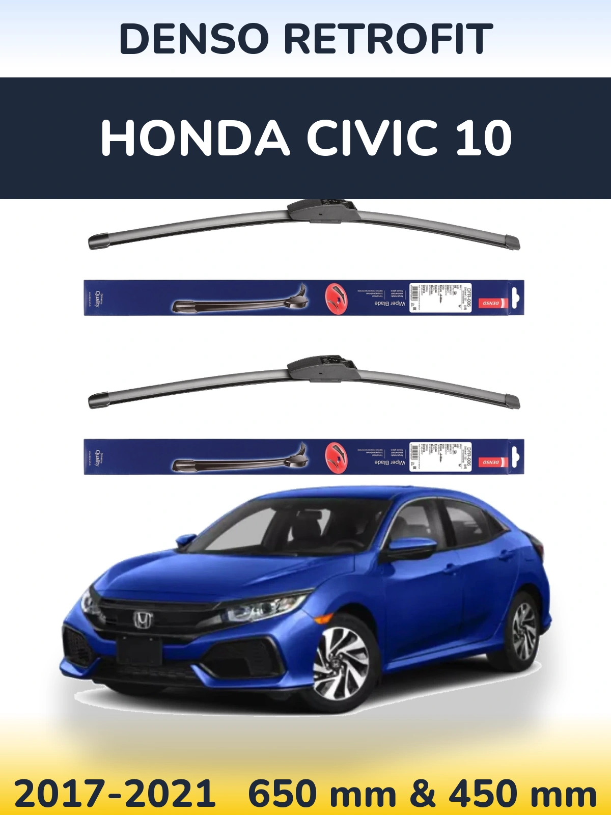 Torkarblad Denso Retrofit för Honda Civic 10