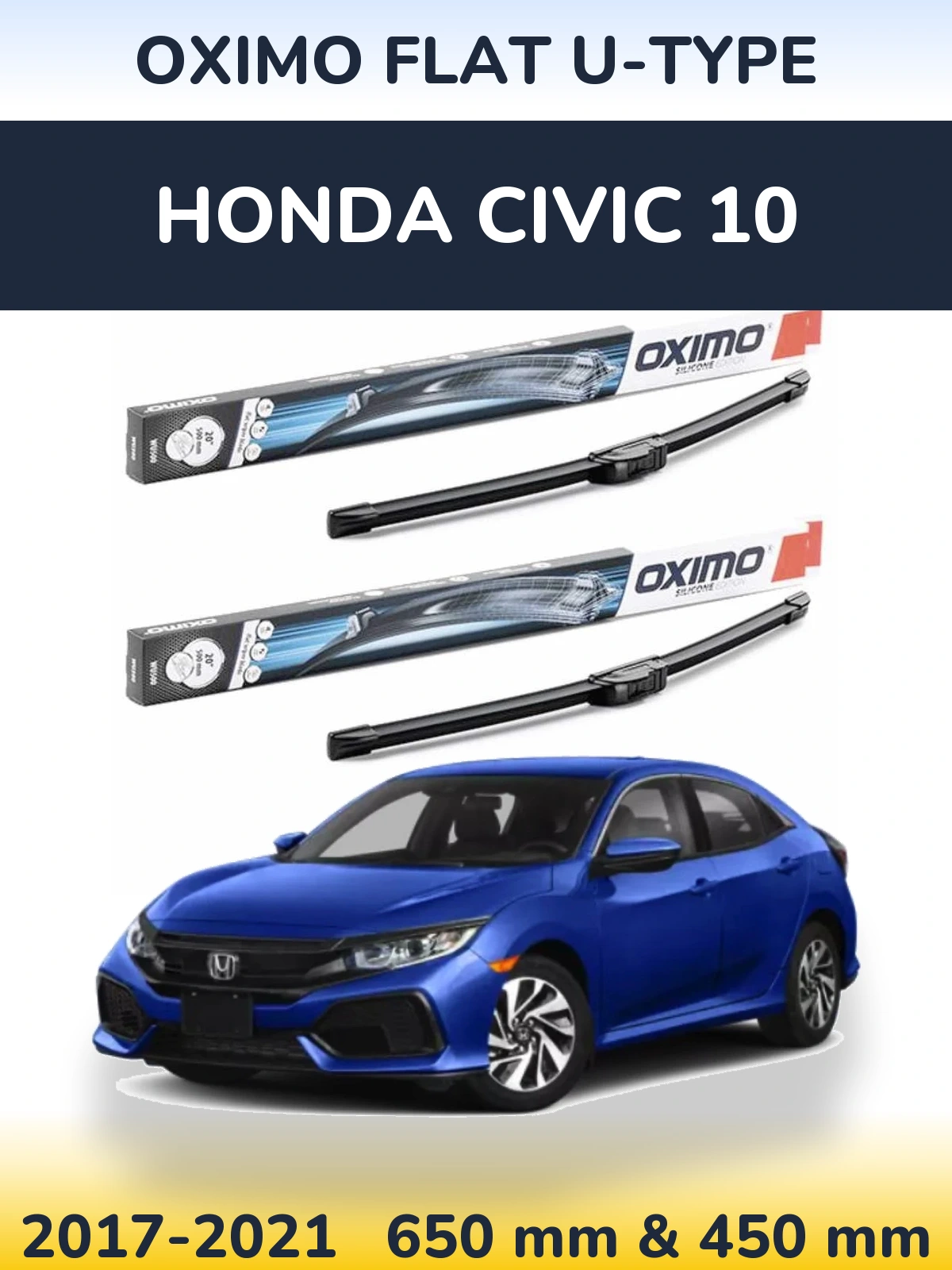 Torkarblad Oximo Flat U-type för Honda Civic 10