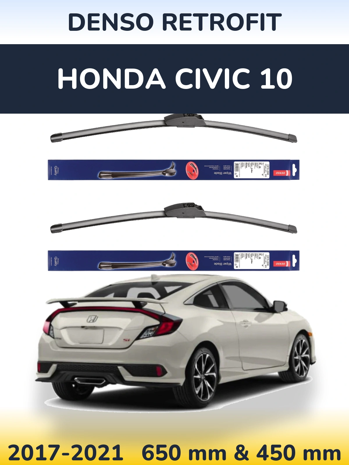 Torkarblad Denso Retrofit för Honda Civic 10