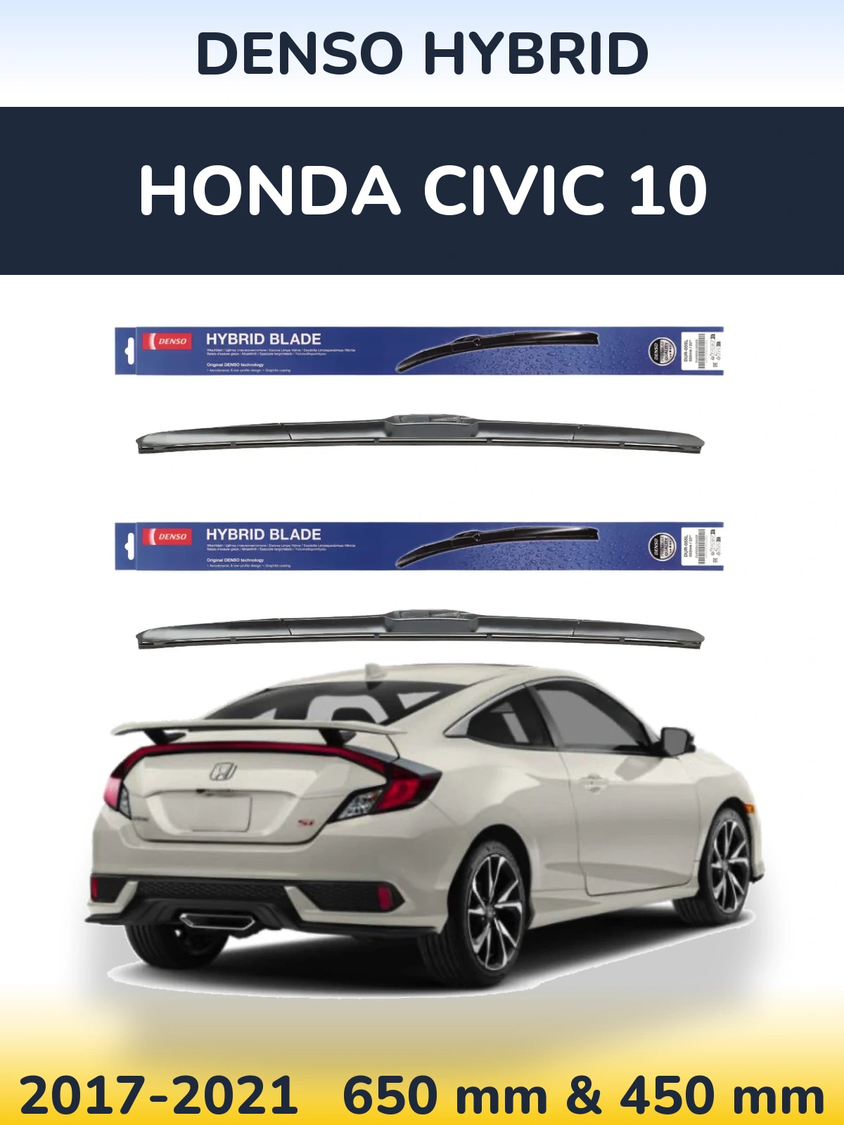 Torkarblad Denso Hybrid för Honda Civic 10