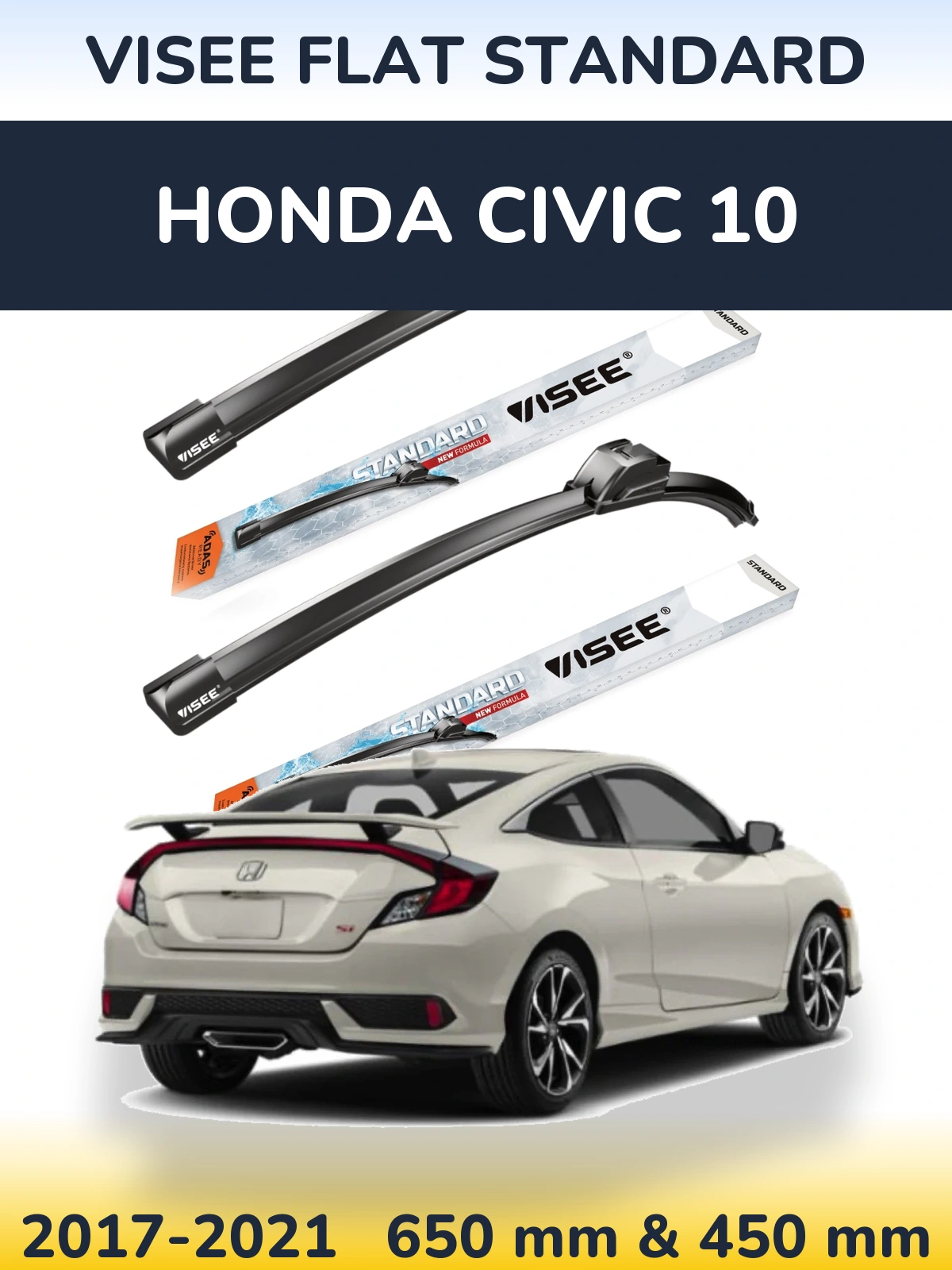 Torkarblad VISEE FLAT STANDARD för Honda Civic 10