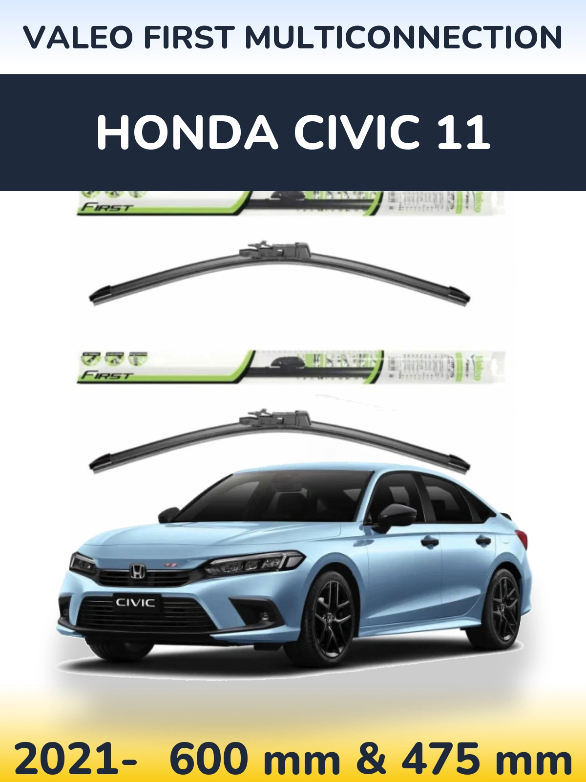 Torkarblad Valeo First MultiConnection för Honda Civic 11