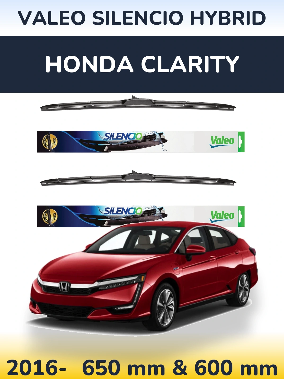 Torkarblad Valeo Silencio Hybrid för Honda Clarity