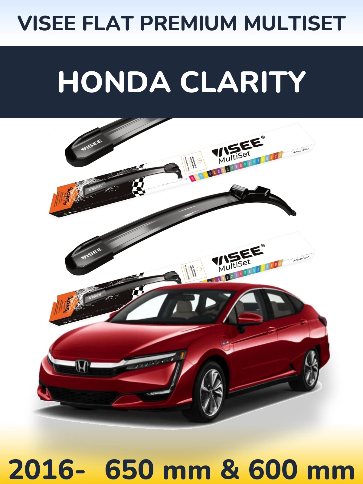 Torkarblad VISEE FLAT PREMIUM MultiSet för Honda Clarity