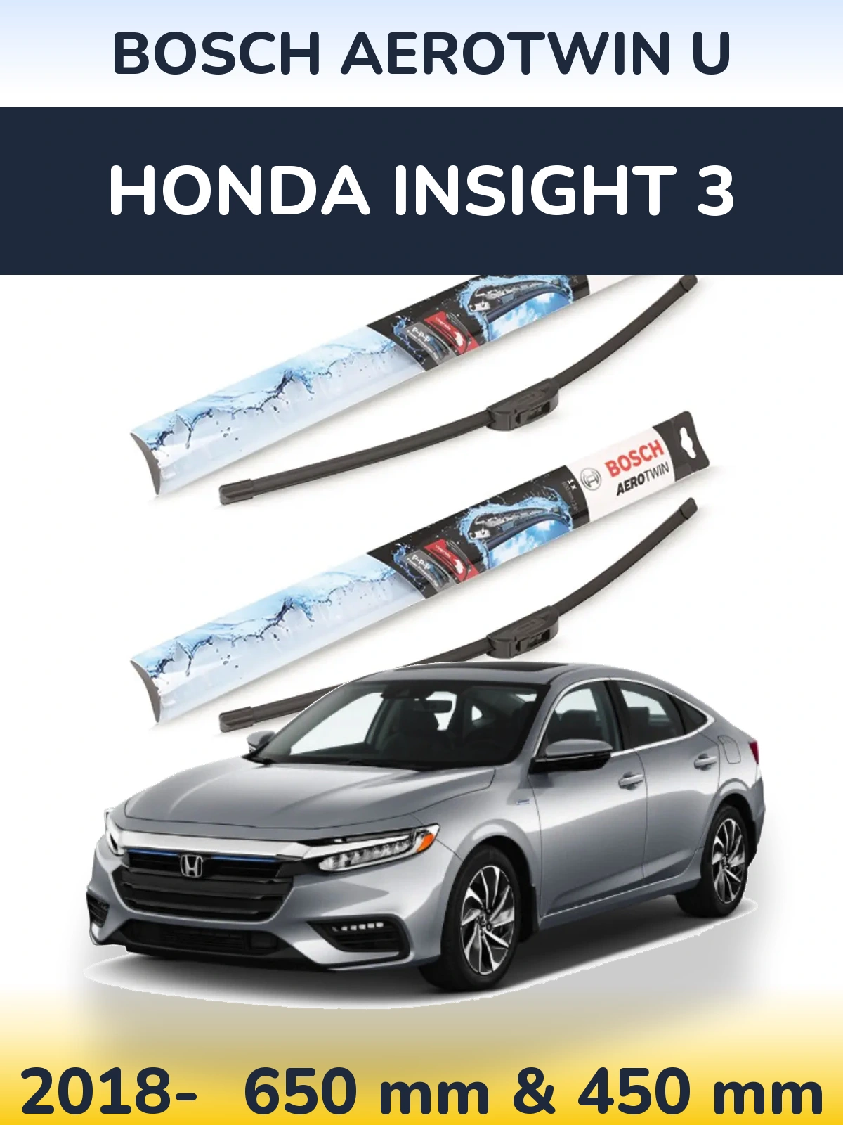 Torkarblad BOSCH AeroTwin U för Honda Insight 3