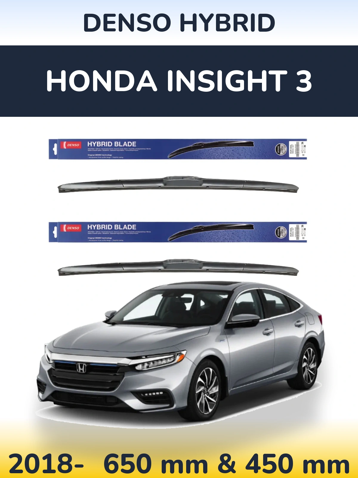 Torkarblad Denso Hybrid för Honda Insight 3