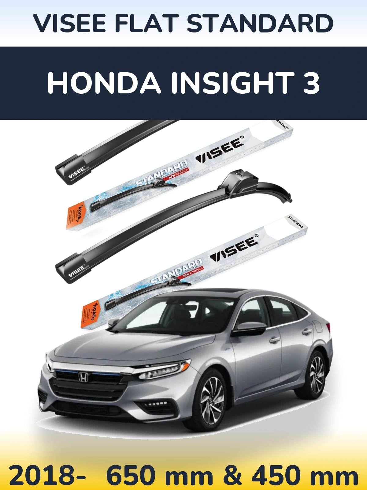 Torkarblad VISEE FLAT STANDARD för Honda Insight 3