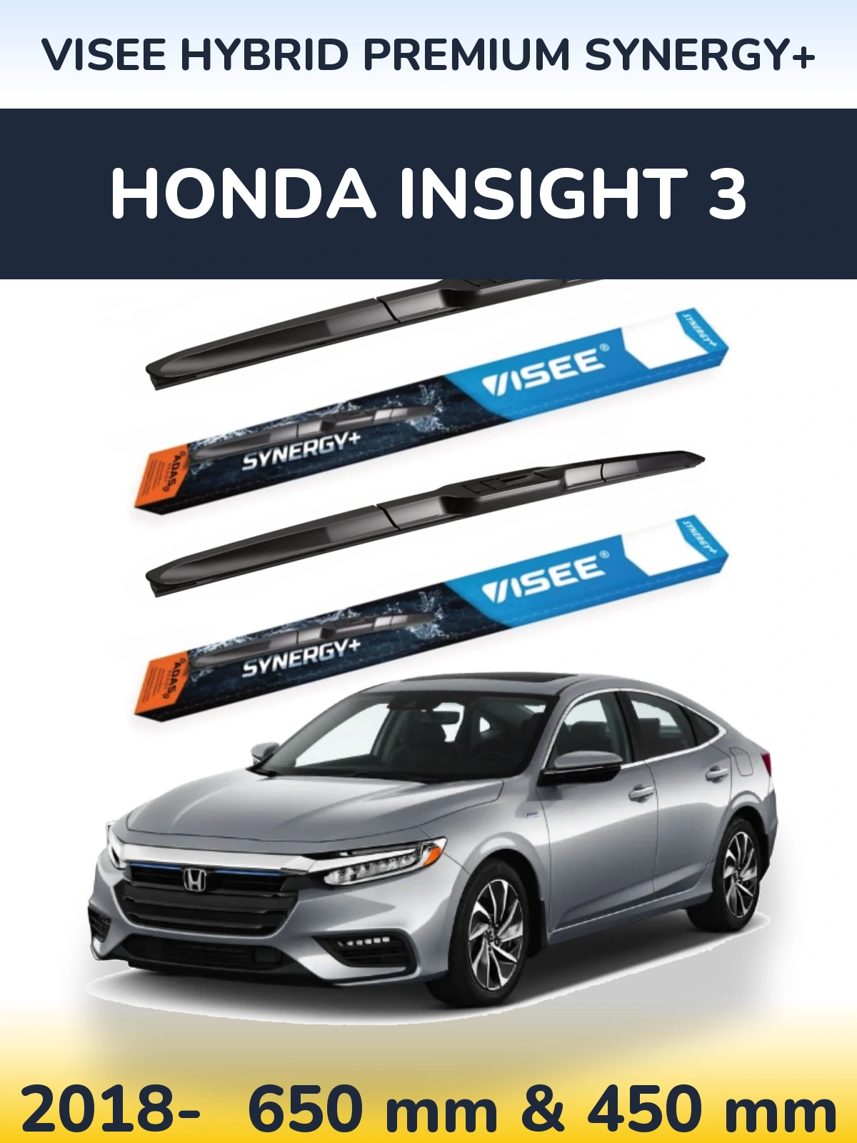Torkarblad VISEE HYBRID PREMIUM SYNERGY+ för Honda Insight 3