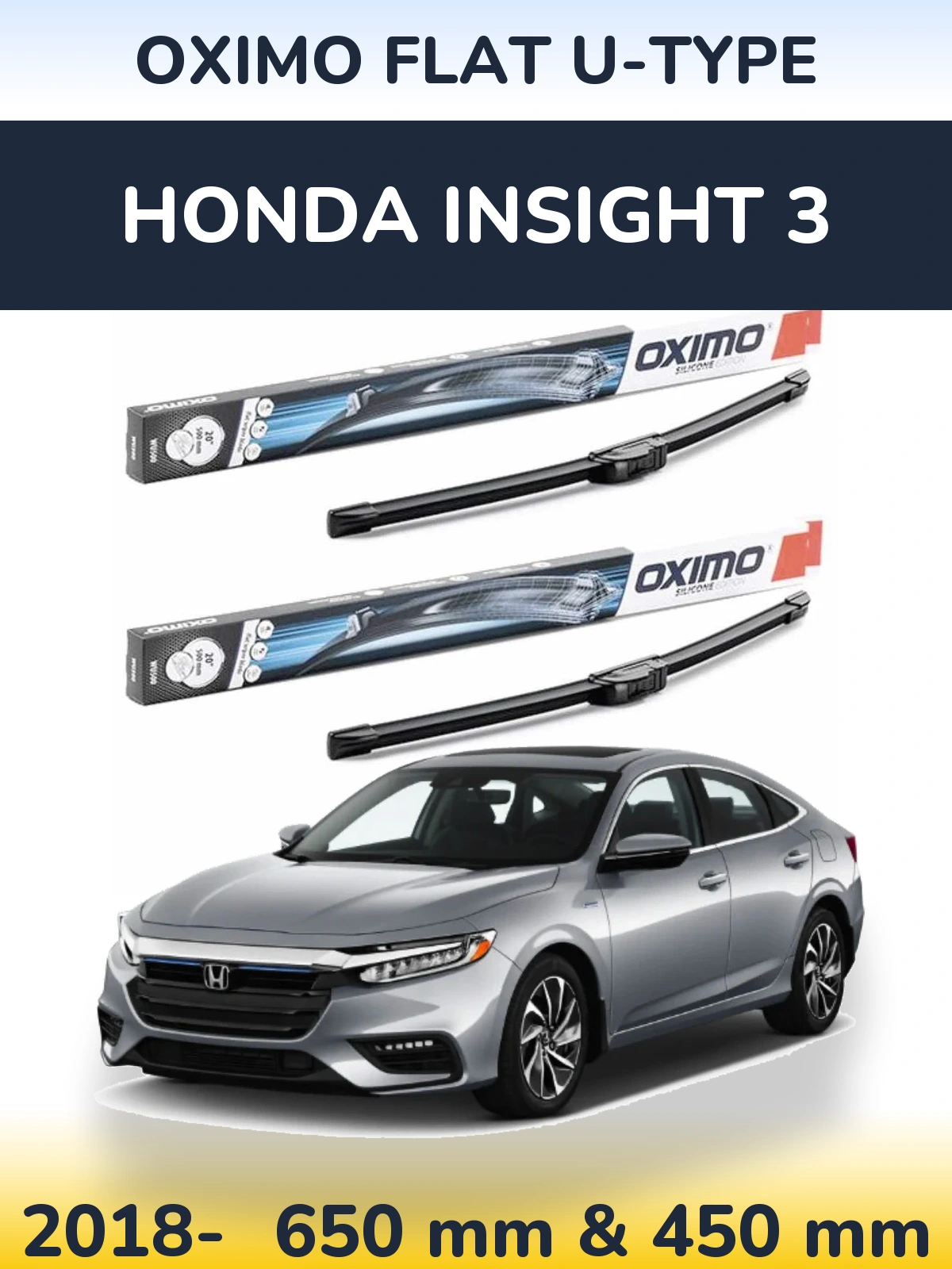 Torkarblad Oximo Flat U-type för Honda Insight 3
