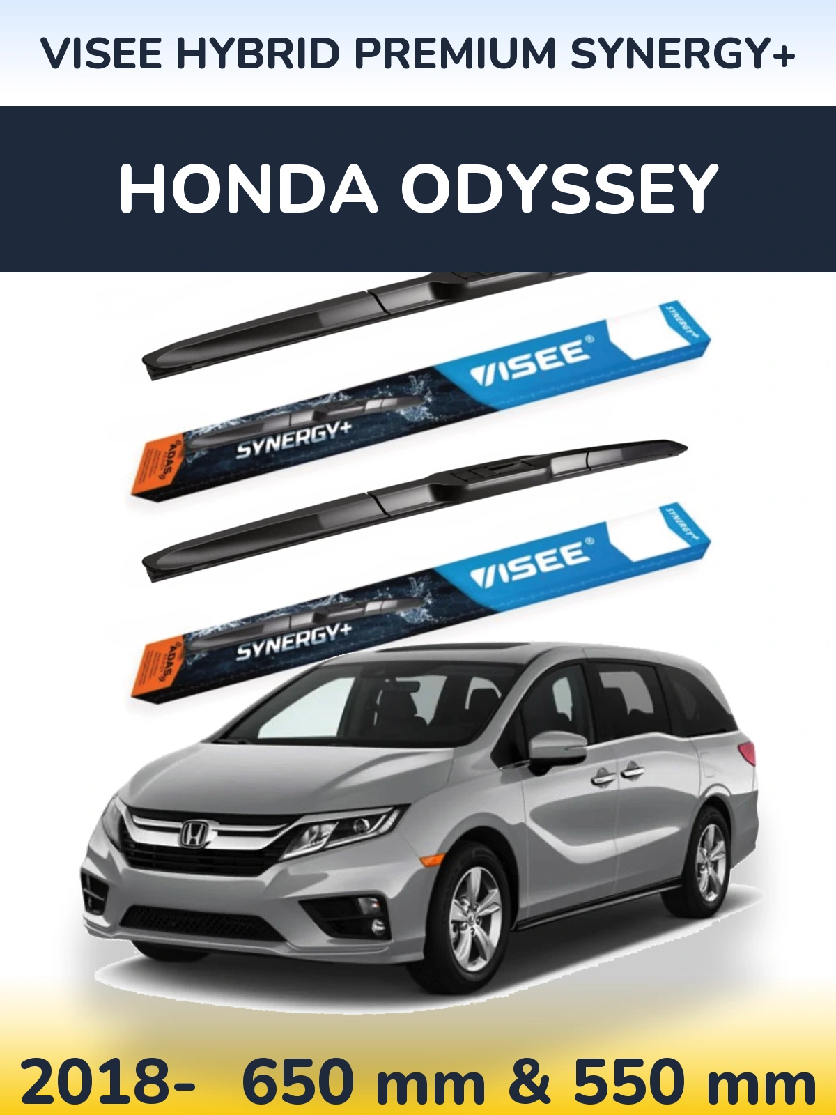Torkarblad VISEE HYBRID PREMIUM SYNERGY+ för Honda Odyssey