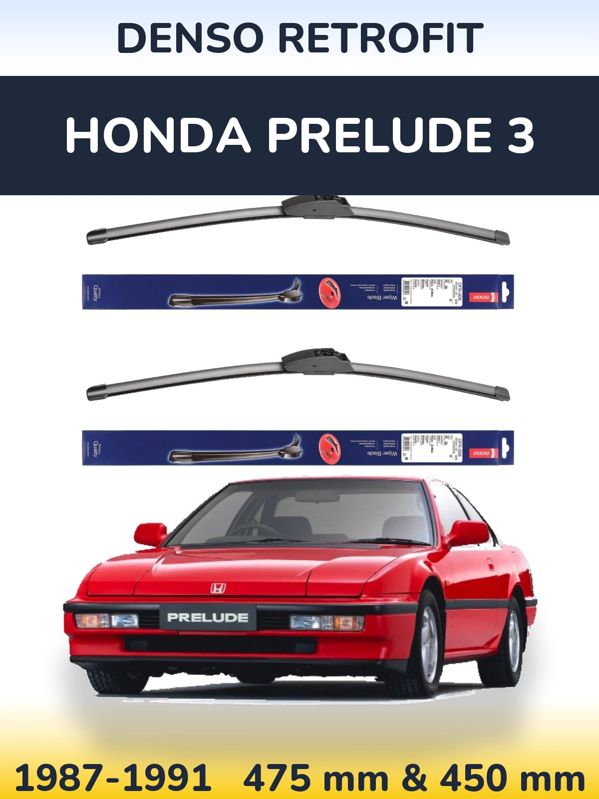 Torkarblad Denso Retrofit för Honda Prelude 3