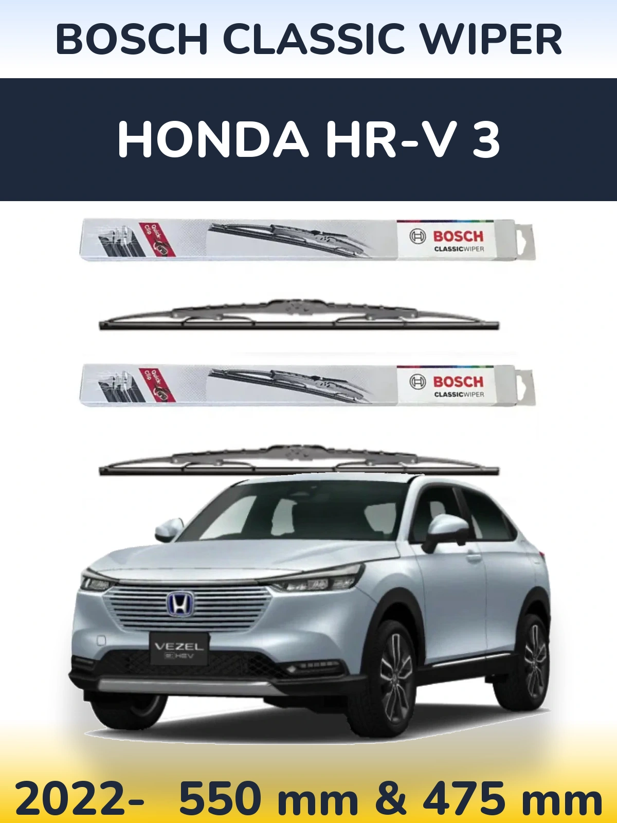 Torkarblad BOSCH Classic Wiper för Honda HR-V 3
