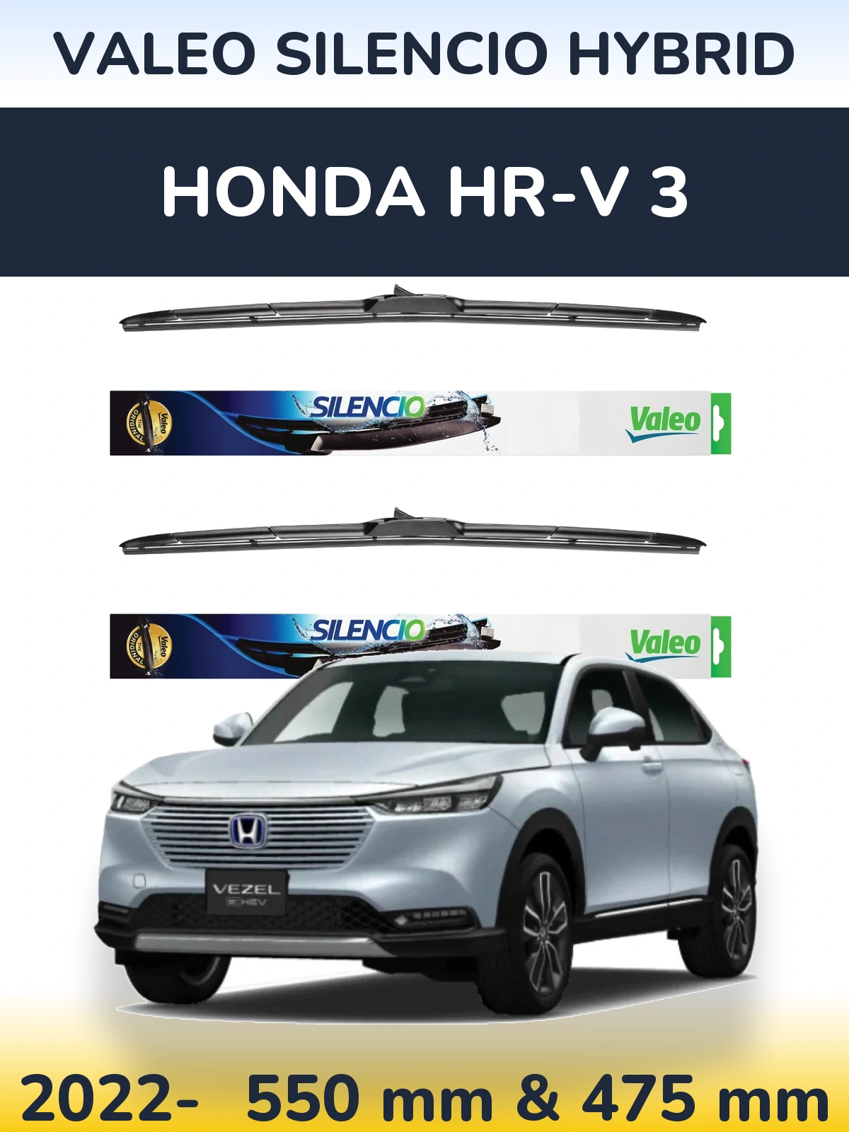 Torkarblad Valeo Silencio Hybrid för Honda HR-V 3