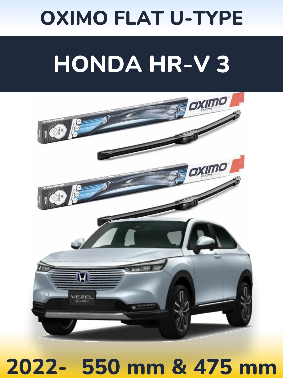 Torkarblad Oximo Flat U-type för Honda HR-V 3