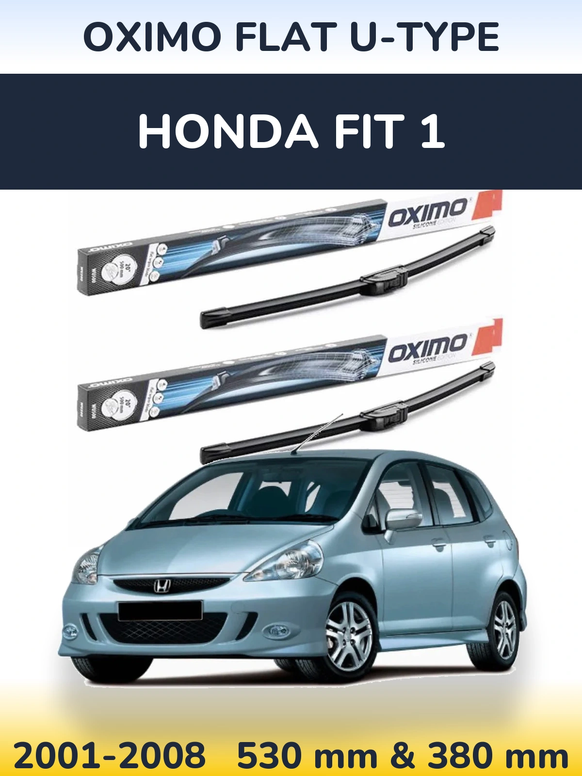 Torkarblad Oximo Flat U-type för Honda Fit 1