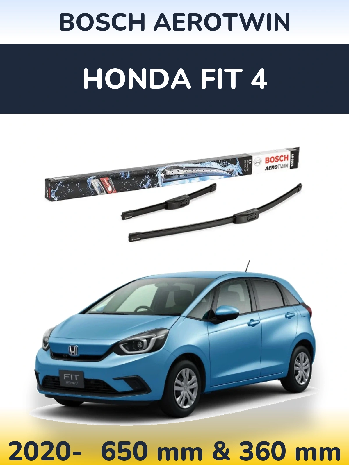 Torkarblad BOSCH AeroTwin för Honda Fit 4