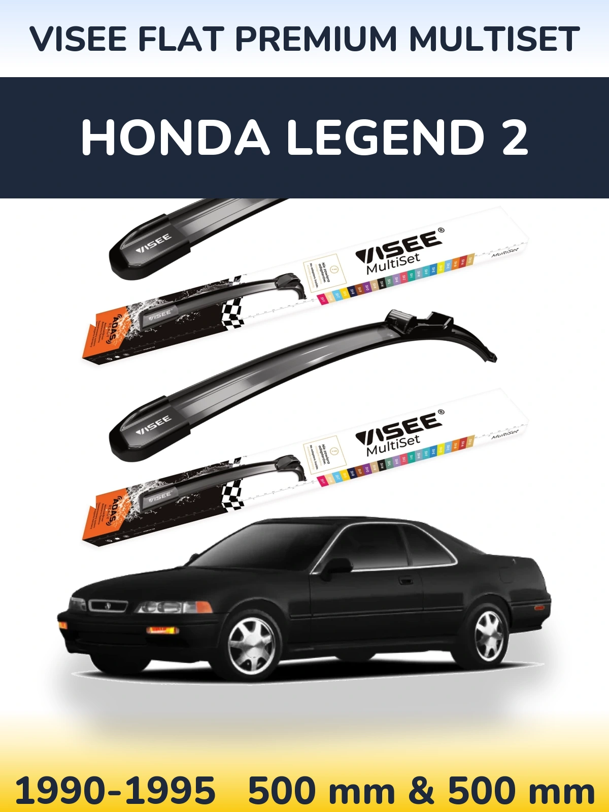 Torkarblad VISEE FLAT PREMIUM MultiSet för Honda Legend 2