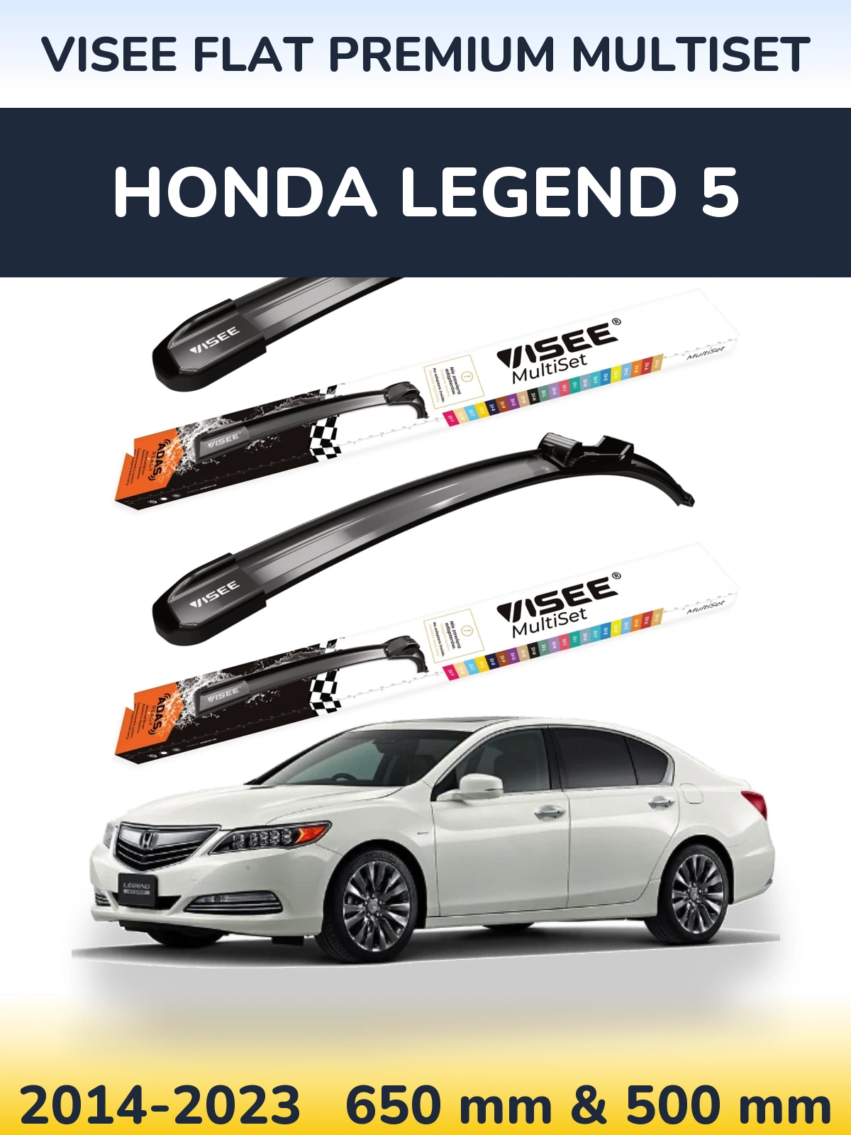 Torkarblad VISEE FLAT PREMIUM MultiSet för Honda Legend 5