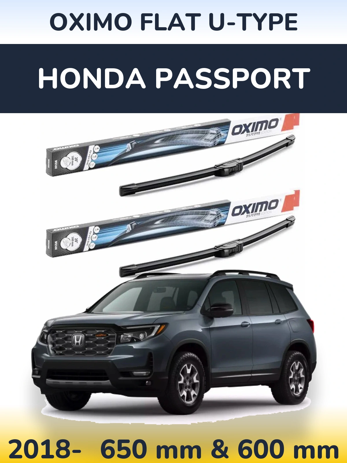 Torkarblad Oximo Flat U-type för Honda Passport