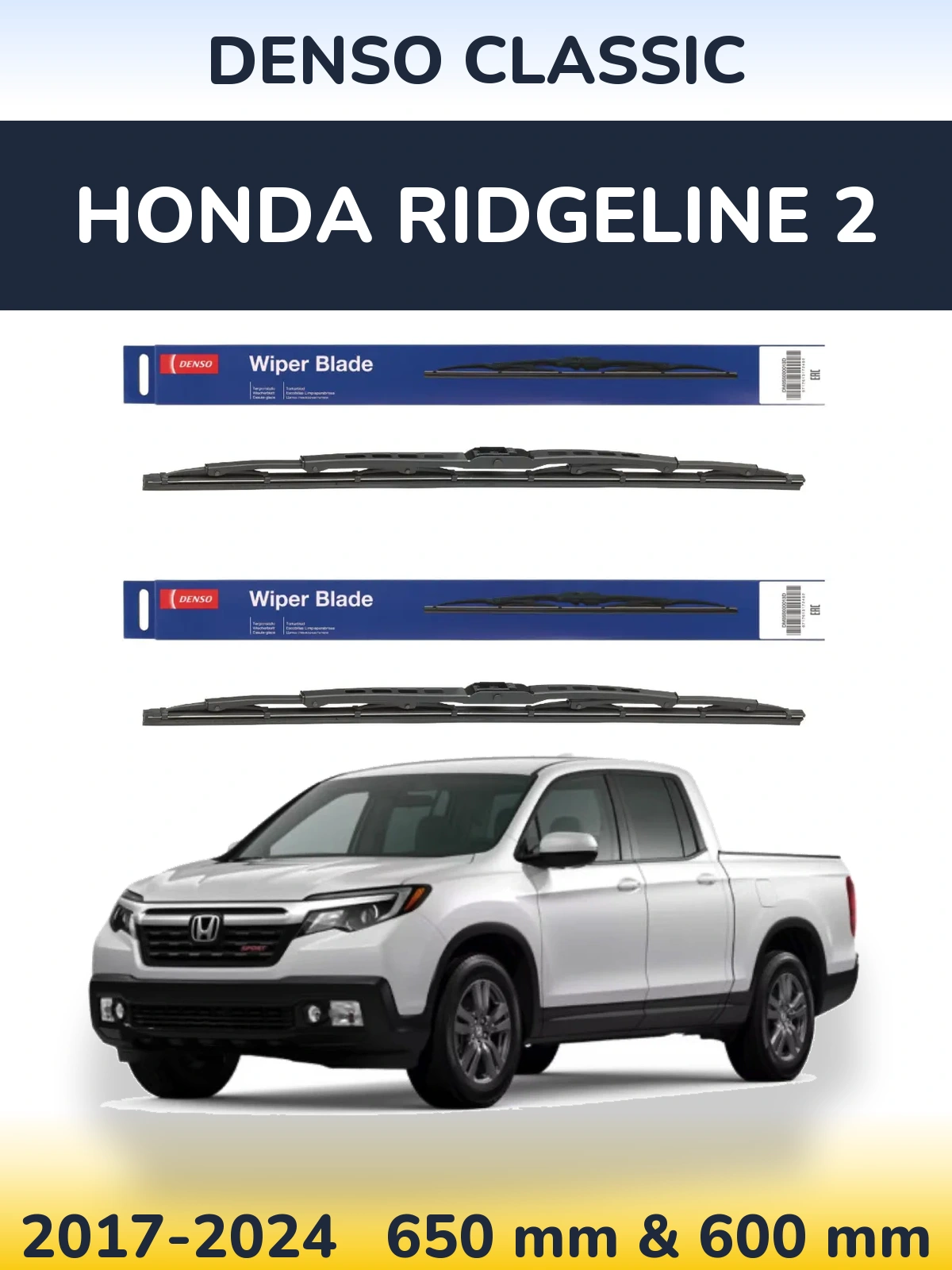 Torkarblad Denso Classic för Honda Ridgeline 2