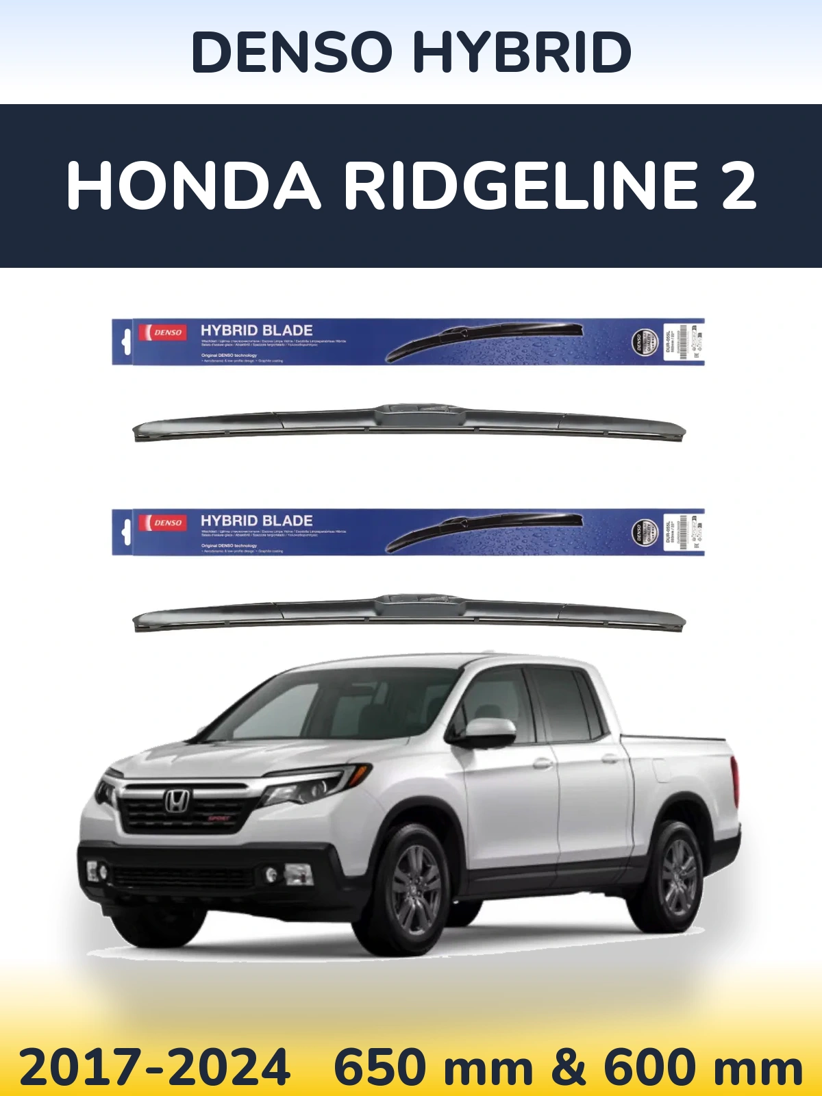 Torkarblad Denso Hybrid för Honda Ridgeline 2