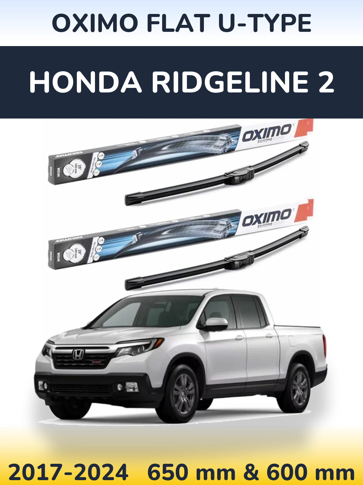 Torkarblad Oximo Flat U-type för Honda Ridgeline 2