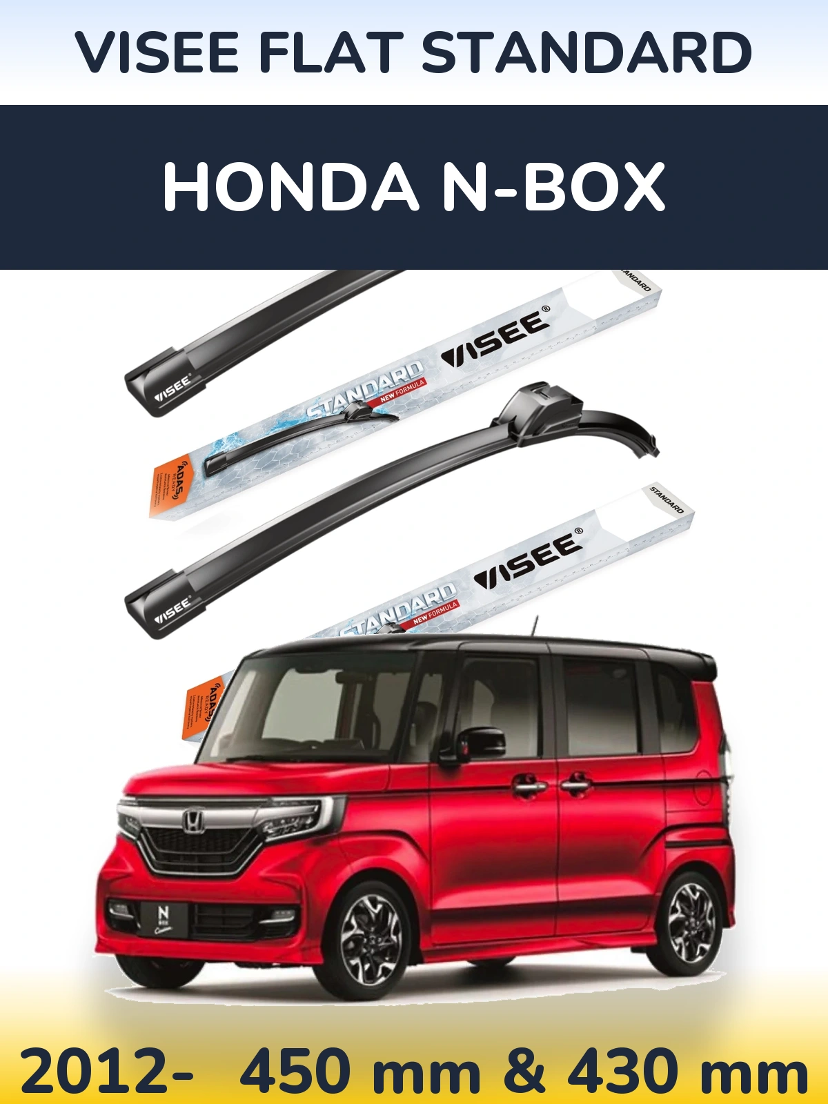 Torkarblad VISEE FLAT STANDARD för Honda N-box