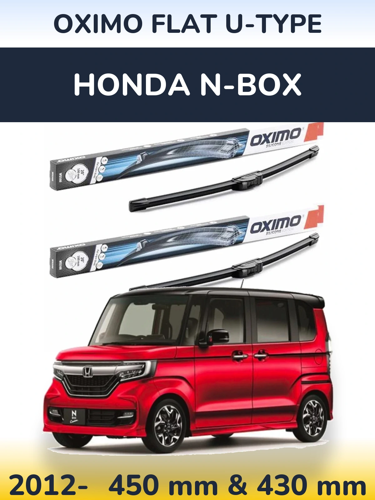 Torkarblad Oximo Flat U-type för Honda N-box