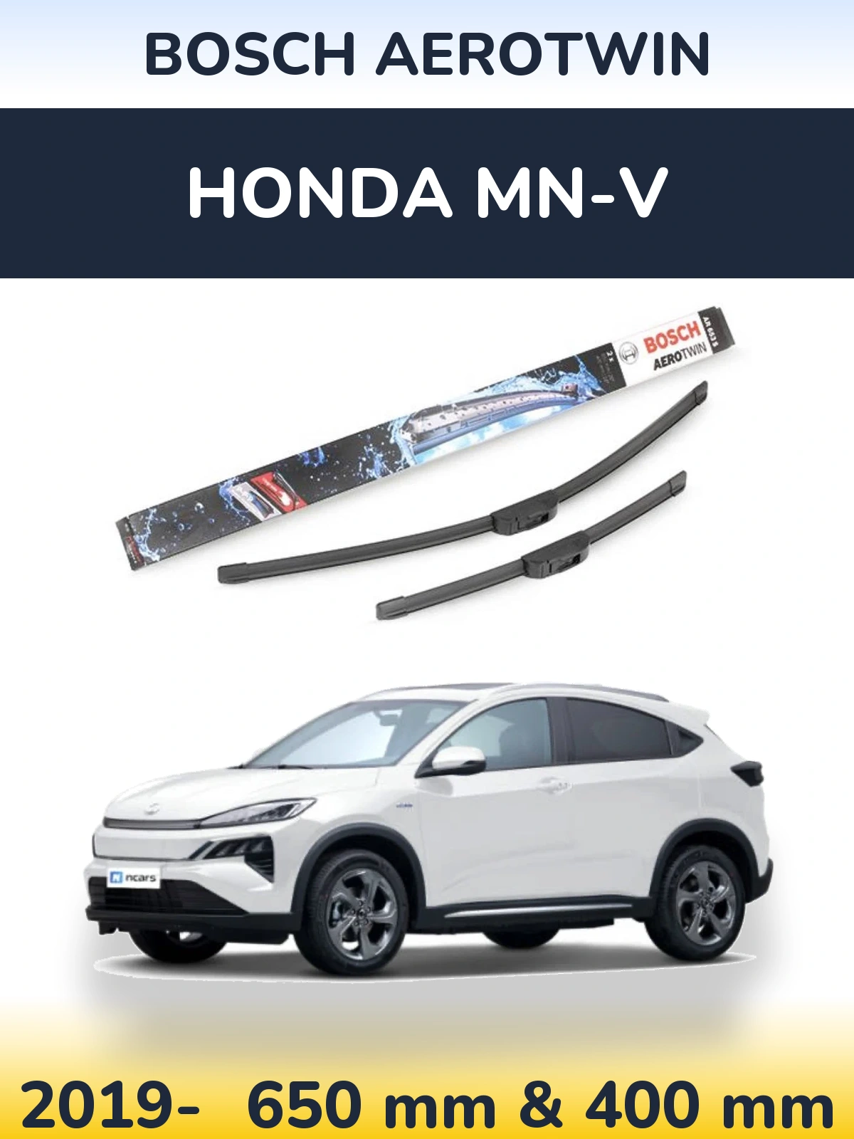 Комплект передніх щіток BOSCH AeroTwin 650 & 400 мм для Honda MN-V 2019-2026
