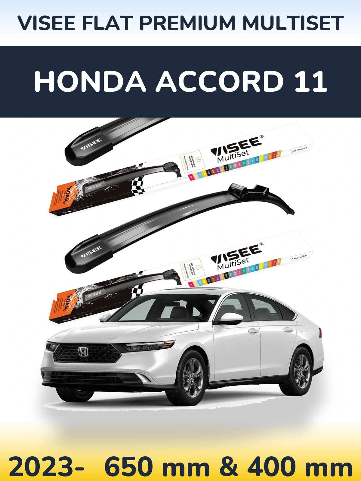 Torkarblad VISEE FLAT PREMIUM MultiSet för Honda Accord 11