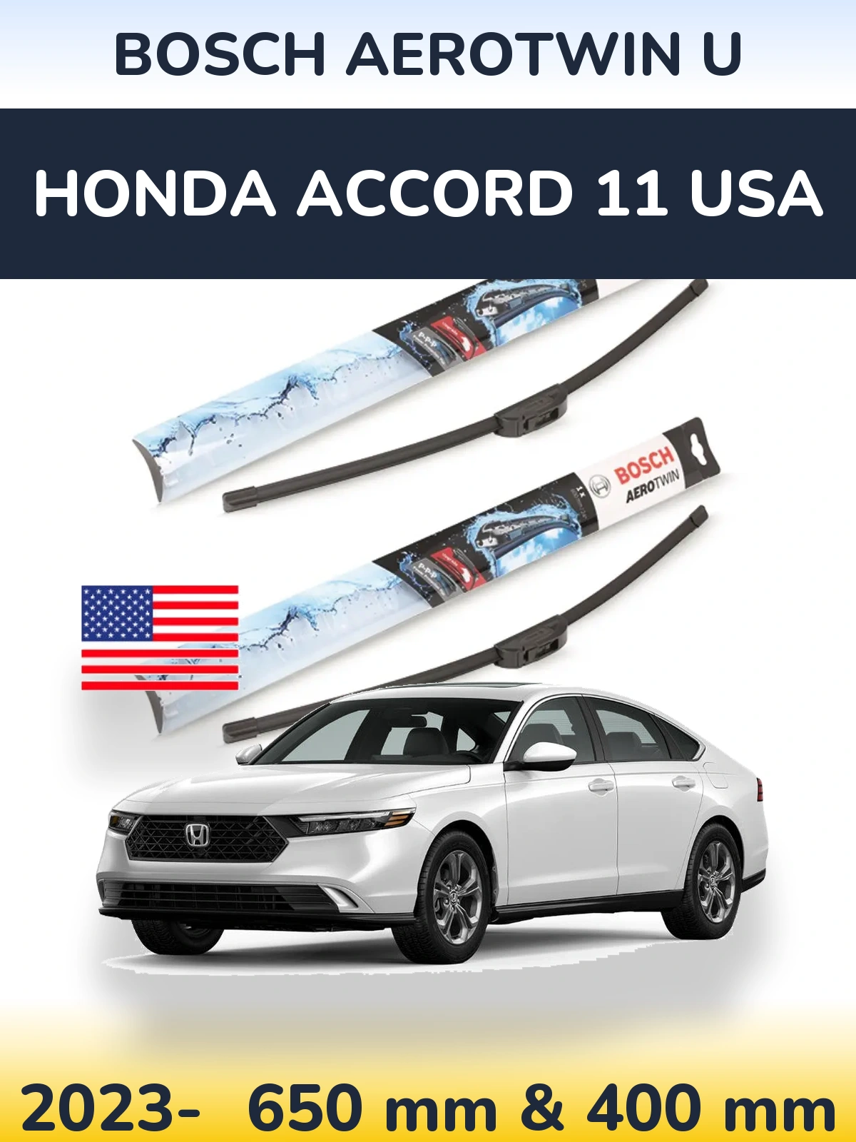 Torkarblad BOSCH AeroTwin U för Honda Accord 11 USA